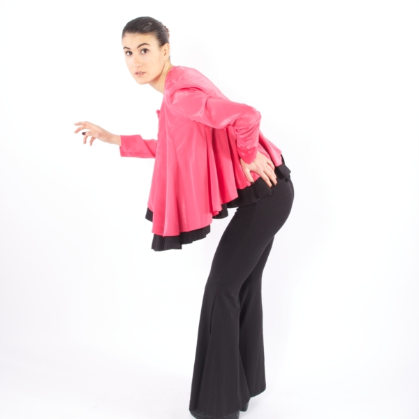Bright & Silky Cloche-cut Jacket  Pink